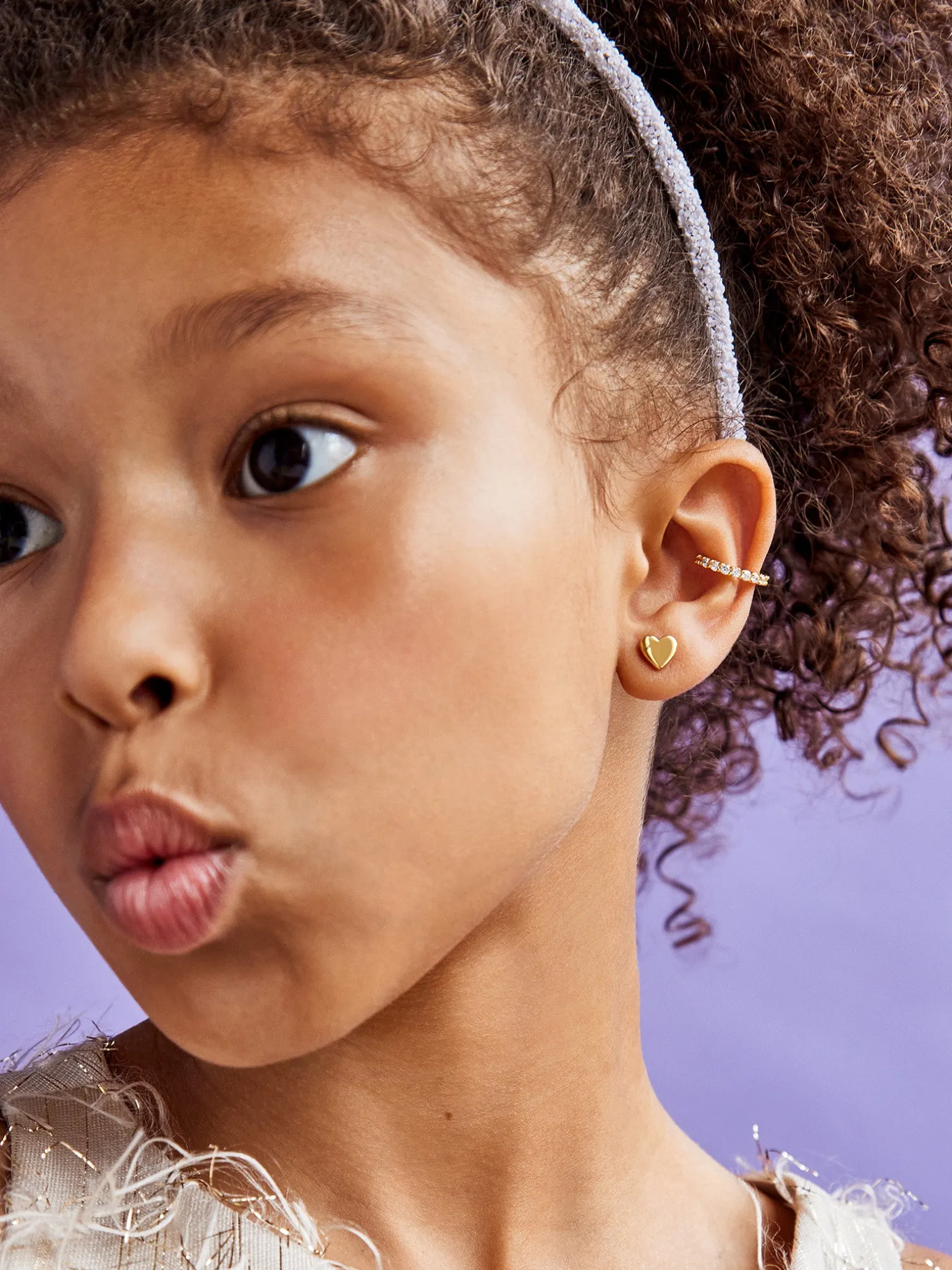 Whole Lotta Heart 18K Gold Vermeil Kids' Earrings - Heart