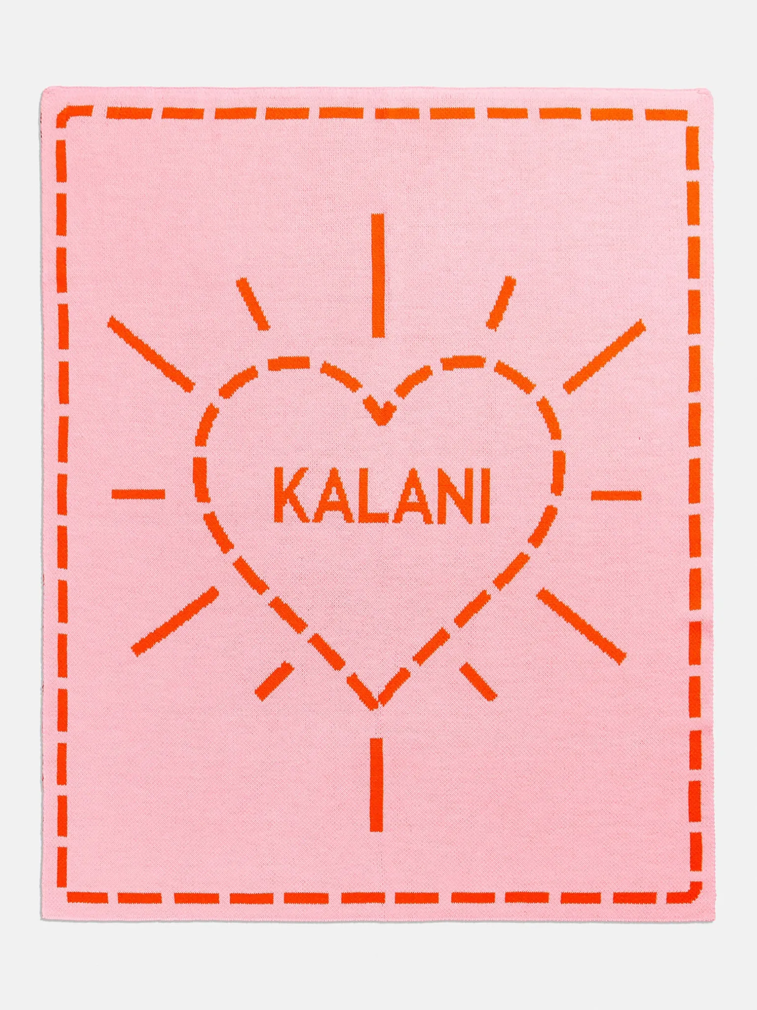 Wild At Heart Kids' Custom Blanket - Pink/Orange