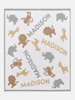Wild Child Kids' Custom Blanket - Gray/Beige