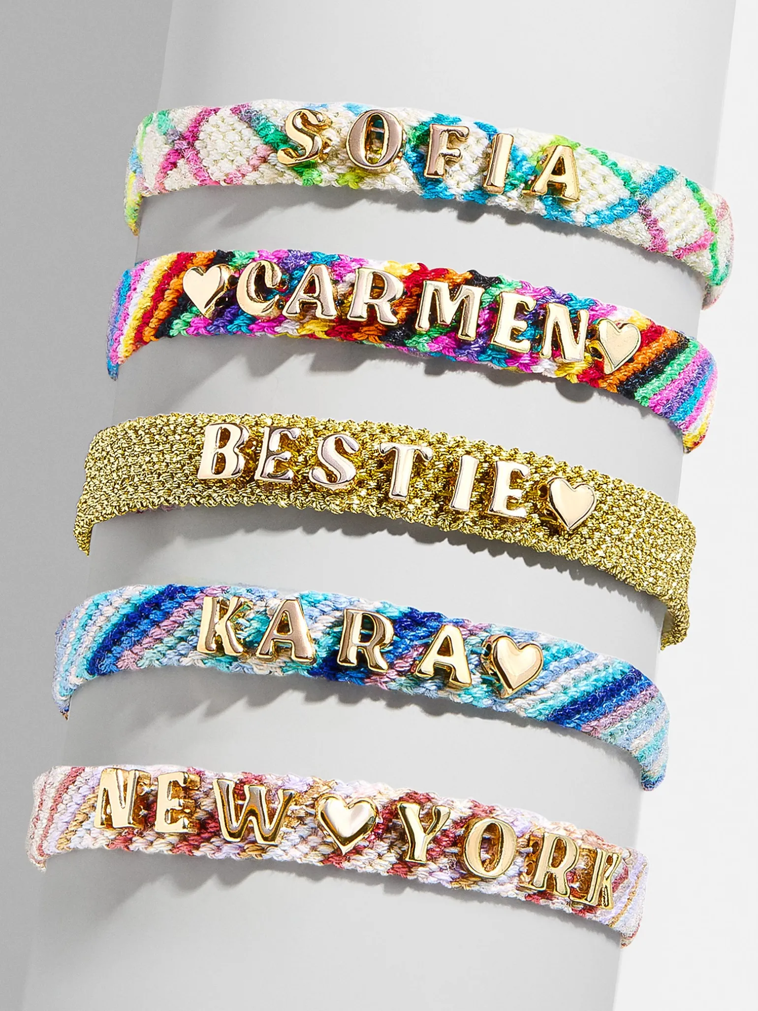 Woven Custom Friendship Bracelet - Neutral Criss Cross
