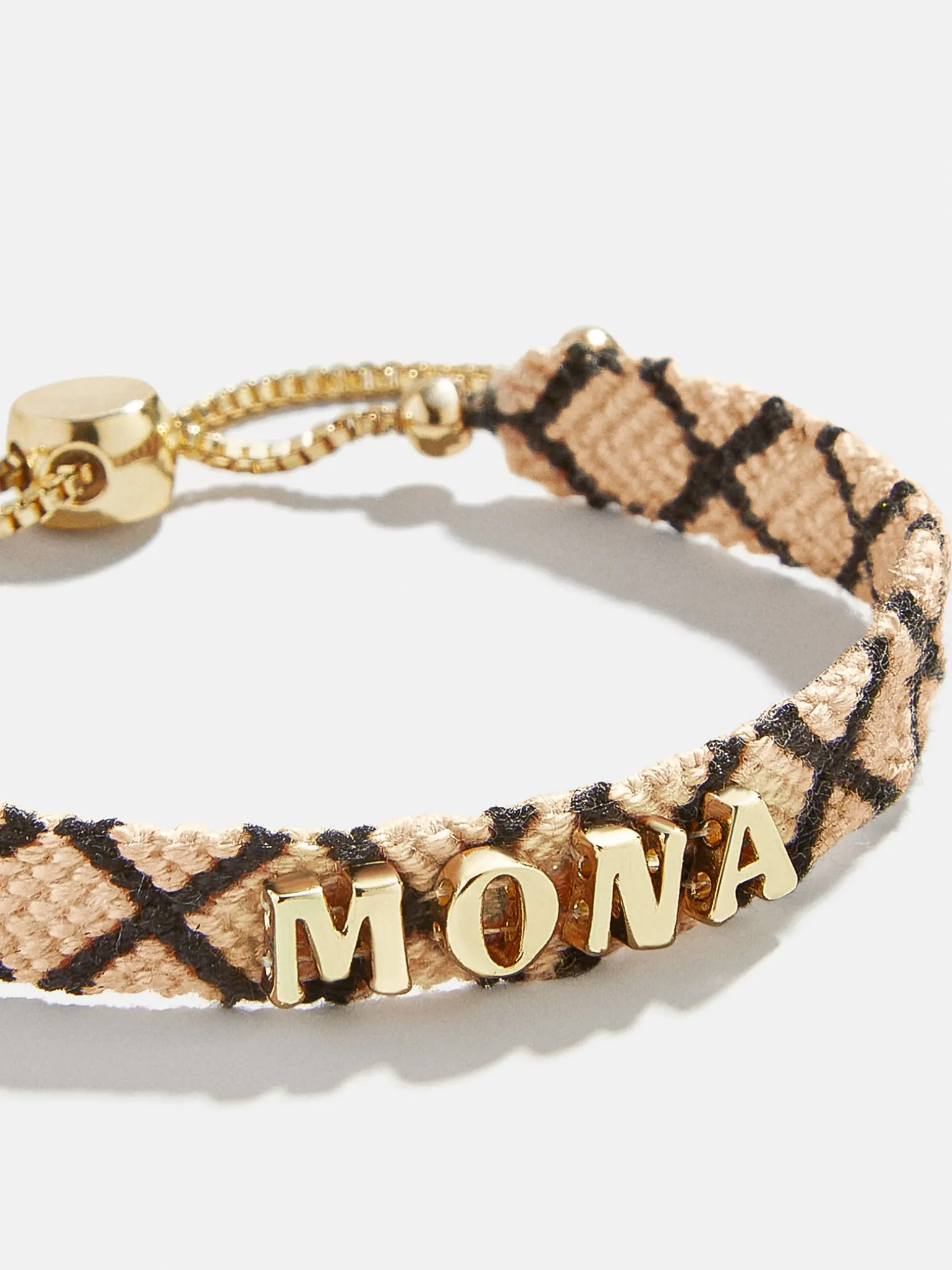 Woven Custom Friendship Bracelet - Neutral Criss Cross