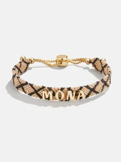 Woven Custom Friendship Bracelet - Neutral Criss Cross