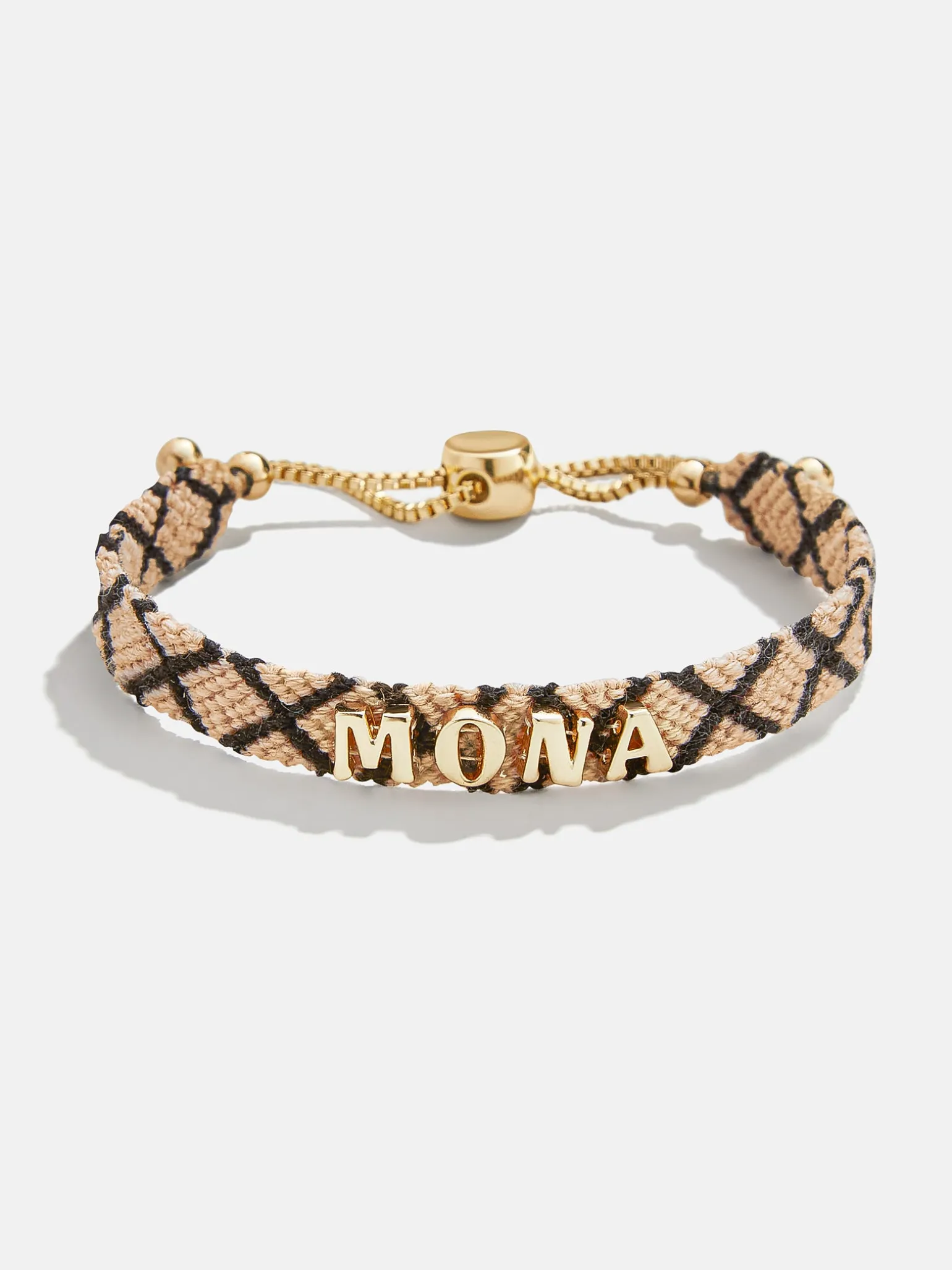 Woven Custom Friendship Bracelet - Neutral Criss Cross