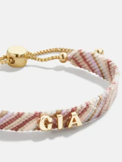 Woven Custom Friendship Bracelet - Pink Ombre Stripe