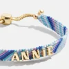 Woven Kids' Custom Friendship Bracelet - Blue Ombre Stripe