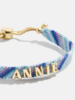 Woven Kids' Custom Friendship Bracelet - Blue Ombre Stripe