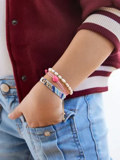 Woven Kids' Custom Friendship Bracelet - Blue Ombre Stripe