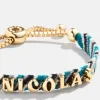 Woven Kids' Custom Friendship Bracelet - Blue/Black Stripe