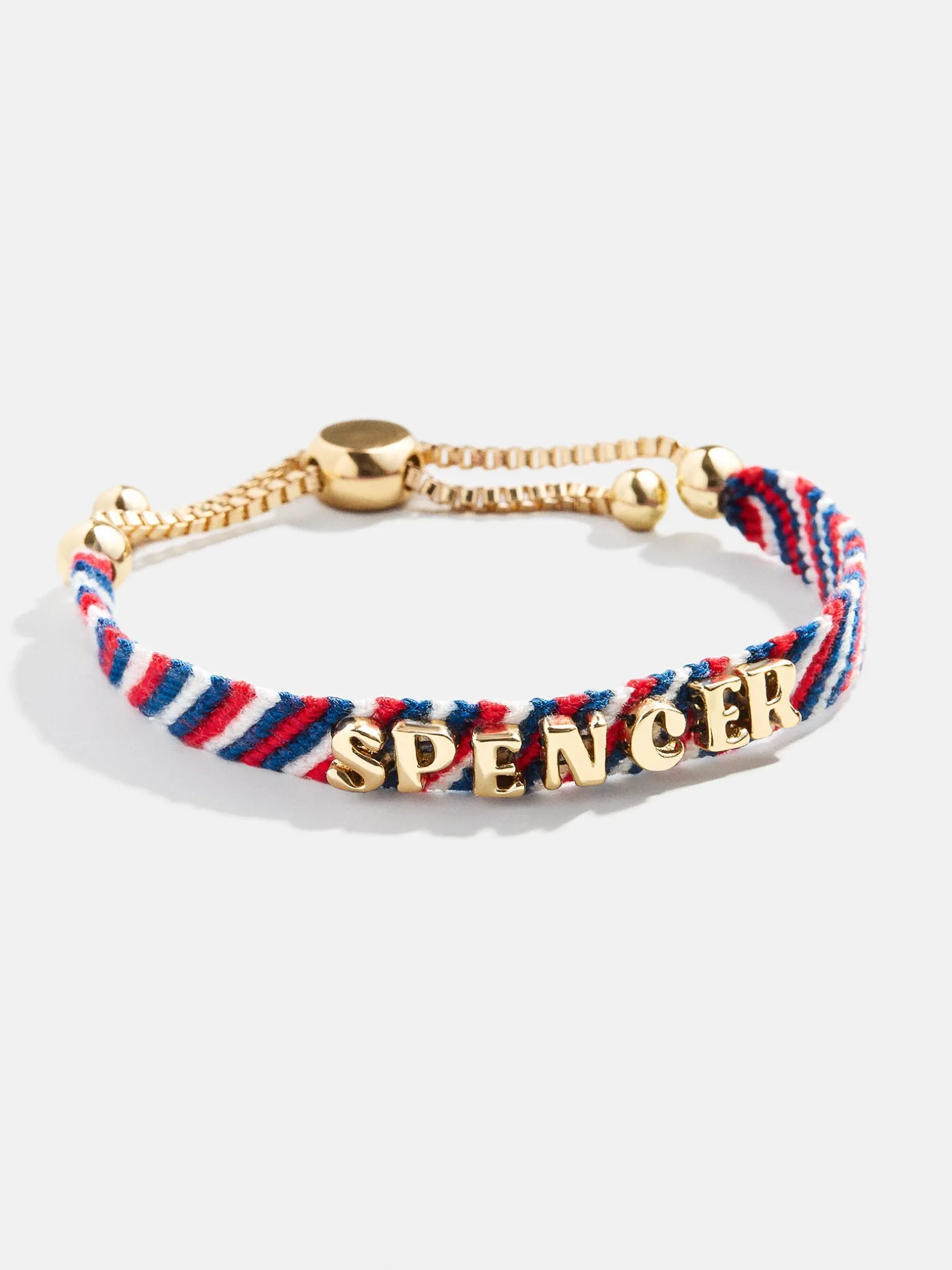 Woven Kids' Custom Friendship Bracelet - Red/Blue Stripe
