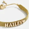 Woven Metallic Custom Friendship Bracelet - Metallic Gold Stripes