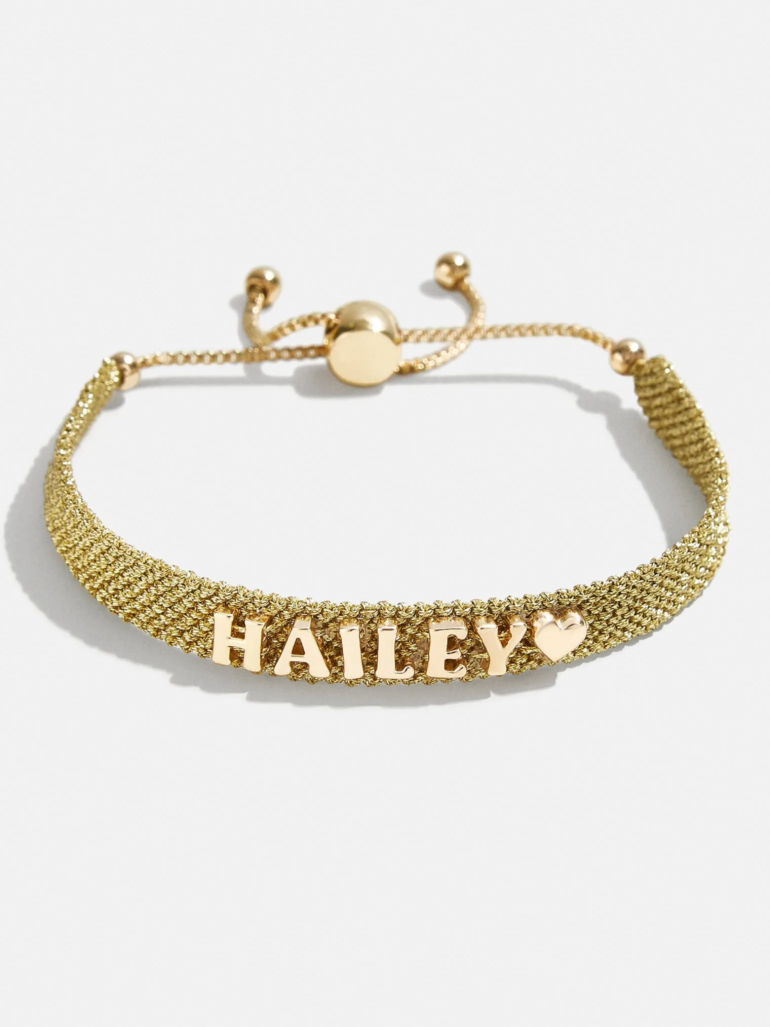 Woven Metallic Custom Friendship Bracelet - Metallic Gold Stripes