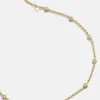 Yasmine 18K Gold Vermeil Anklet - Gold/Pavé