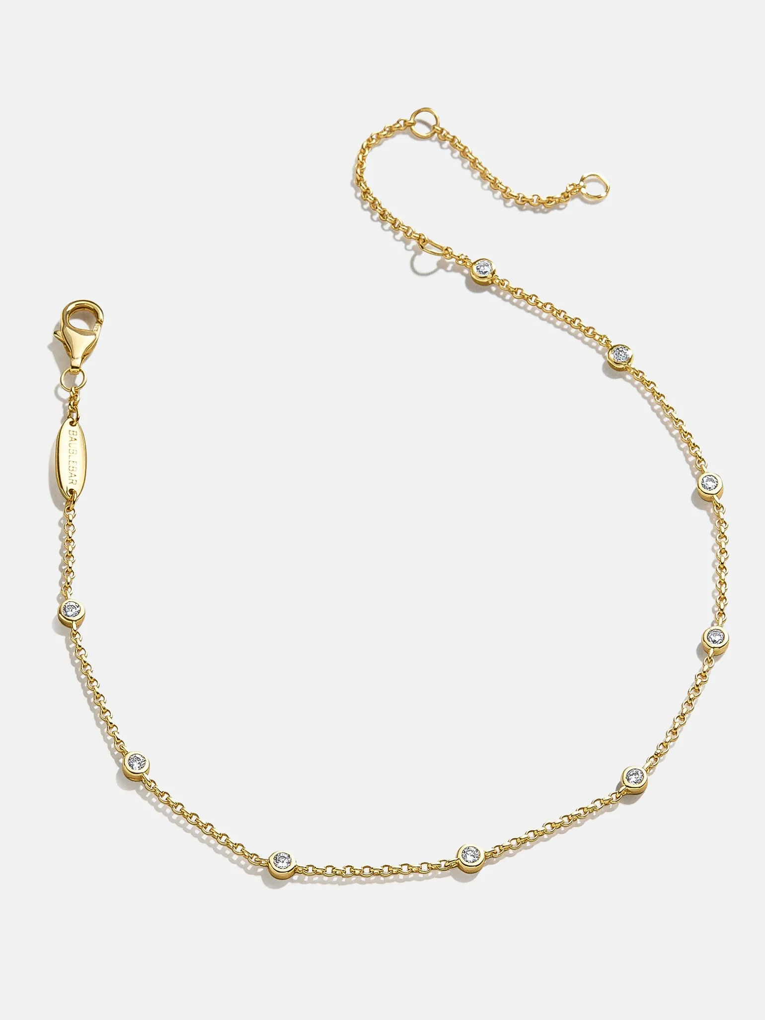 Yasmine 18K Gold Vermeil Anklet - Gold/Pavé