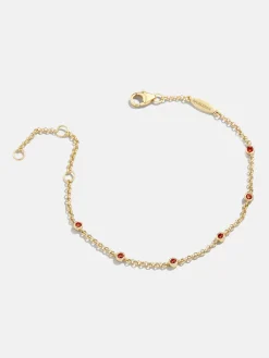 Yasmine 18K Gold Vermeil Birthstone Bracelet - Garnet