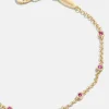 Yasmine 18K Gold Vermeil Birthstone Bracelet - Ruby