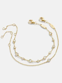 Yolanda 18K Gold Vermeil Bracelet Set - Gold/Pavé