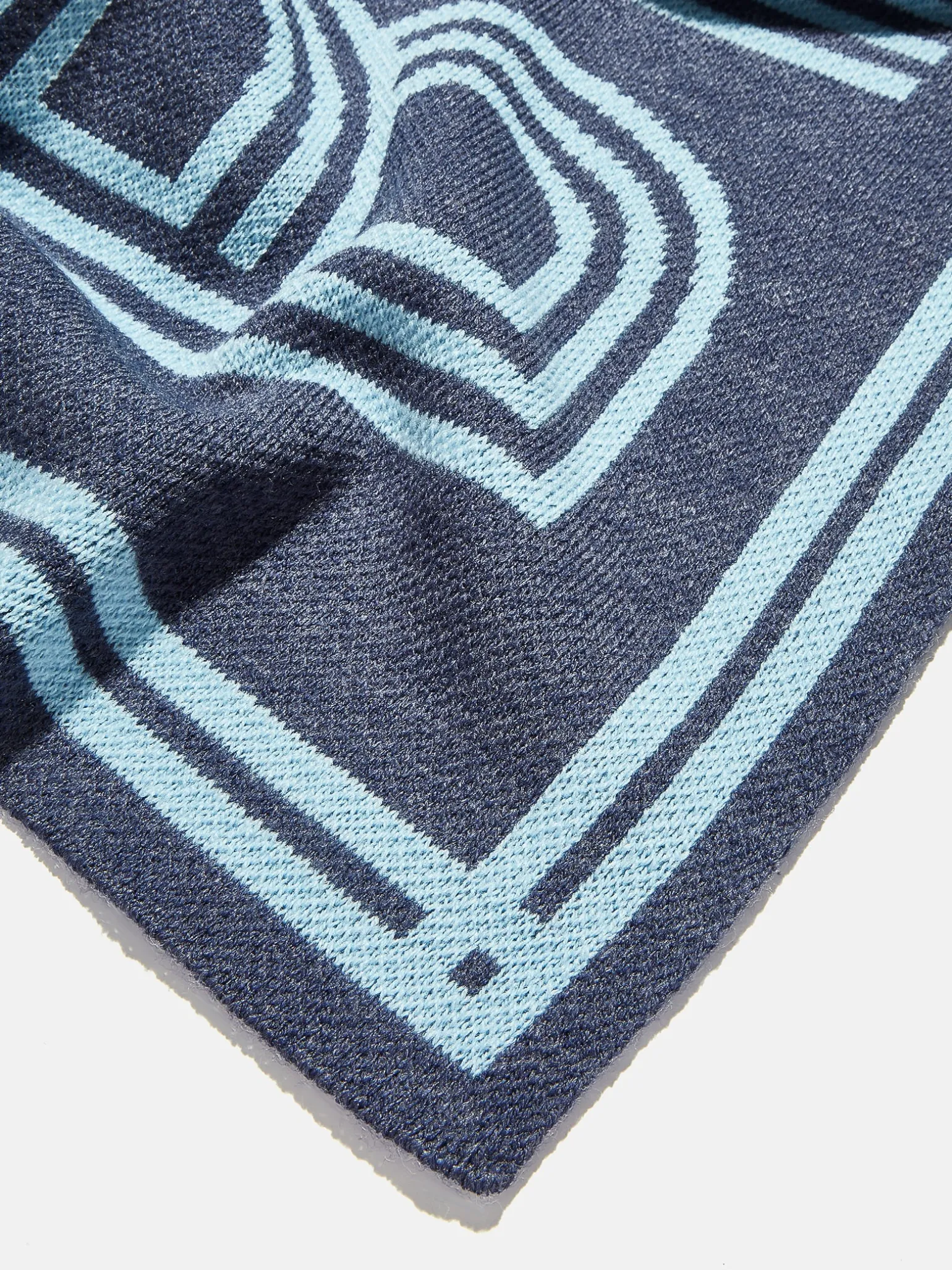 Your Name In Stripes Custom Blanket - Light Blue / Dark Blue