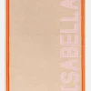 Your Name In Stripes Custom Blanket - Tan / Pink