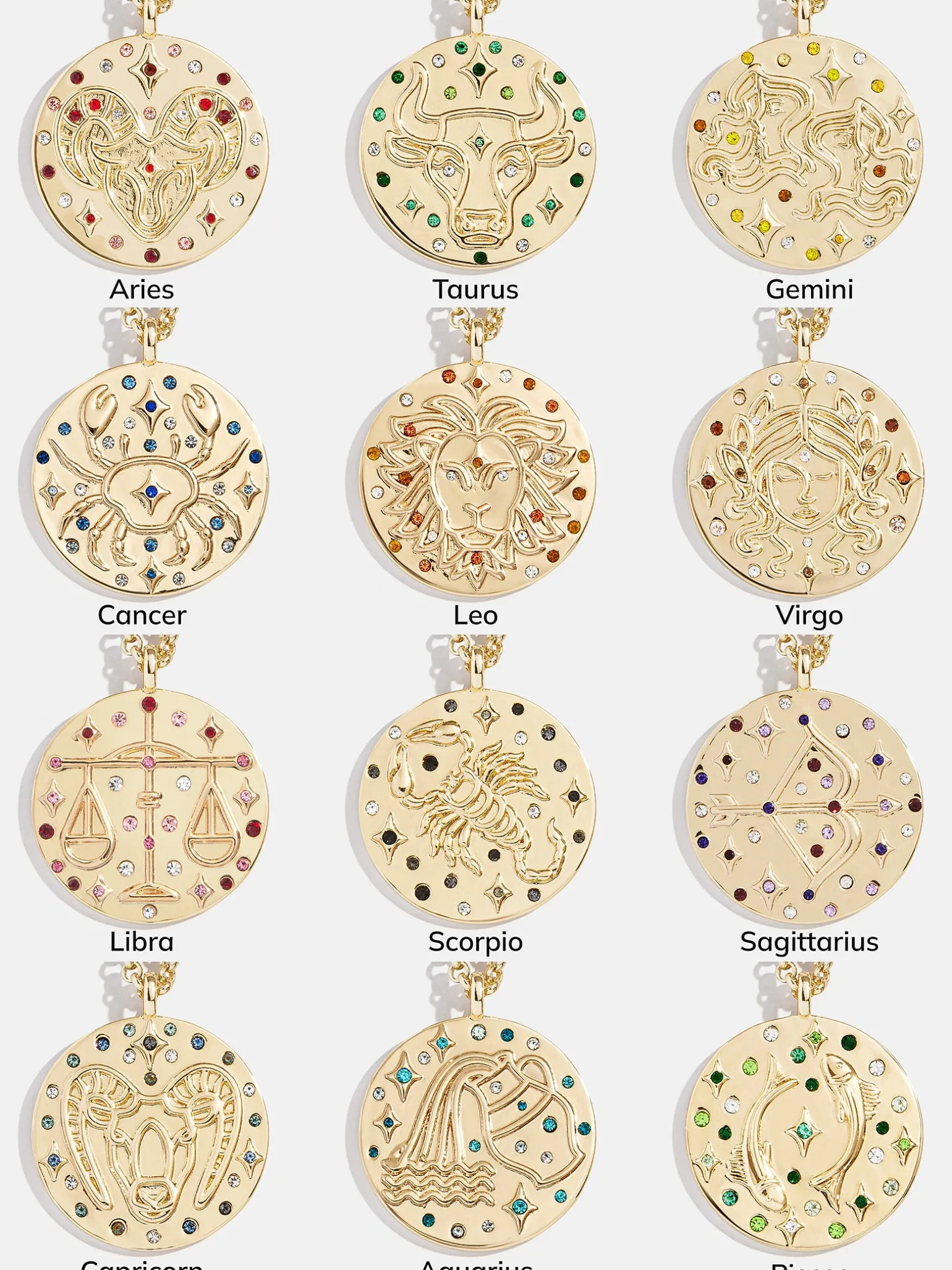 Zodiac Pendant Necklace - Cancer