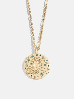 Zodiac Pendant Necklace - Aquarius