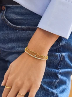 Zora 18K Gold Vermeil Layered Bracelet - Zora 18K Gold Vermeil Layered Bracelet
